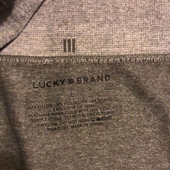 Lucky brand size large sports bra and boy shorts set grey NWOT - Picture 5 of 5